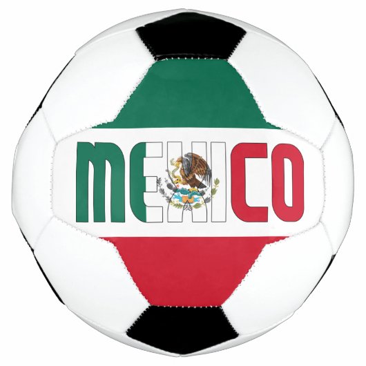 メキシコ国旗の愛国心 サッカーボール (正面)