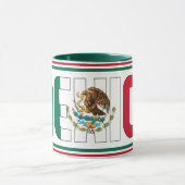 メキシコ国旗の愛国的なコーヒー マグカップ (中央)