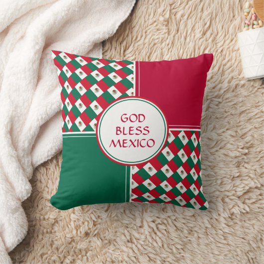 メキシコ国旗の愛国的神の祝福 クッション (ブランケット)