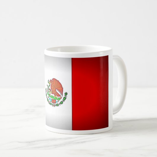 メキシコ国旗の様式化 コーヒーマグカップ (正面右)