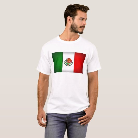 メキシコ国旗の様式化 Tシャツ (正面フル)
