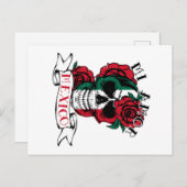 メキシコ国旗の独立記念日メキシコスカルバラ ポストカード (正面/裏面)