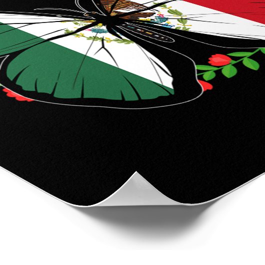 メキシコ国旗の独立記念日メキシコ人男性の女性キッド ポスター (角)