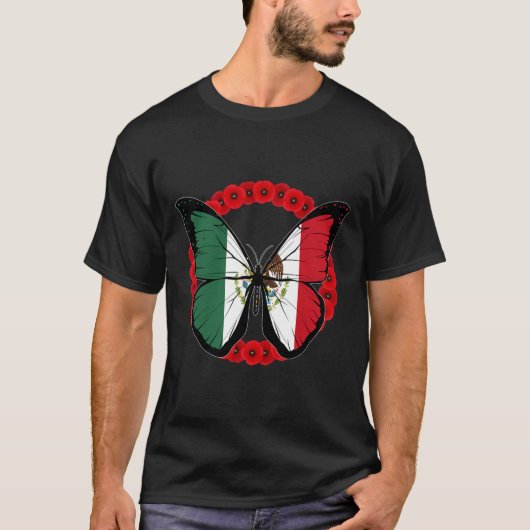 メキシコ国旗の独立記念日メキシコ人男性の女性キッド Tシャツ (正面)
