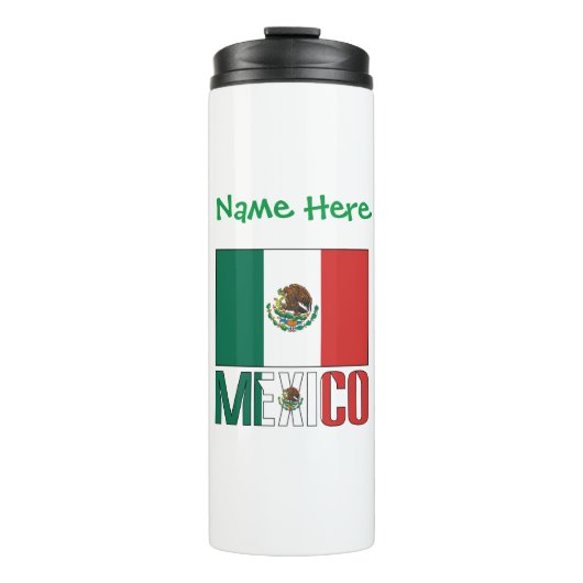 メキシコ国旗の緑の個人用設定 タンブラー (正面)