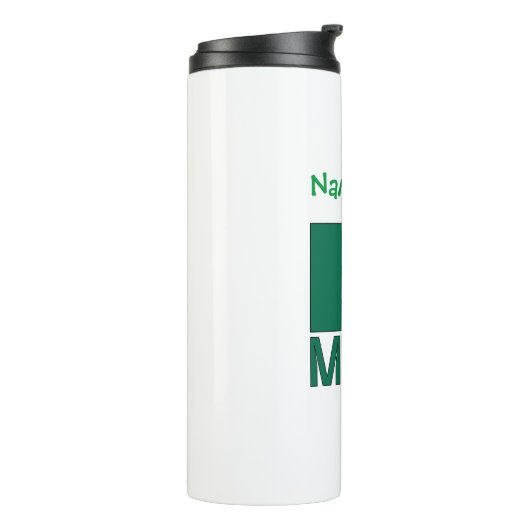 メキシコ国旗の緑の個人用設定 タンブラー (回転左)