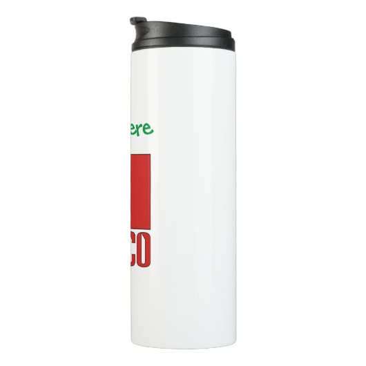 メキシコ国旗の緑の個人用設定 タンブラー (回転右)