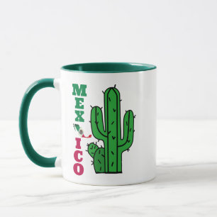 メキシコ国旗の緑(白) マグカップ