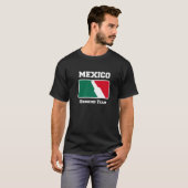 メキシコ国旗の色付きチームビールを飲む Tシャツ (正面フル)