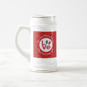 メキシコ国旗の赤いハート型LOVEカスタマイズゴルフヘッドカバー ビールジョッキ (左)