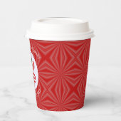 メキシコ国旗の赤文字LOVE パーソナライズされた 紙コップ (左)