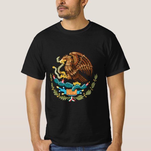 メキシコ国旗の鷲 Tシャツ (正面)