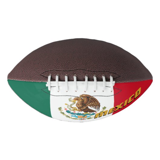 メキシコ国旗を持つアメリカンフットボール/メキシコ アメリカンフットボール (正面)