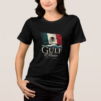 メキシコ国旗を持つメキシコ湾Tシャツ – 沿岸 トライブレンドTシャツ