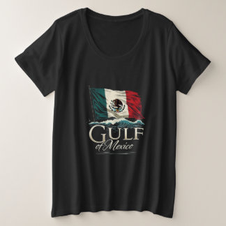 メキシコ国旗を持つメキシコ湾Tシャツ – 沿岸 プラスサイズTシャツ