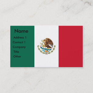 メキシコ国旗を持つ名刺 名刺