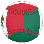 メキシコ国旗を持つ愛国的なソフトボール ソフトボール (正面)