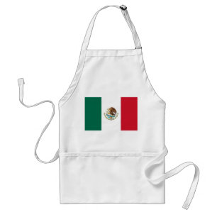 メキシコ国旗を掲げたエプロン スタンダードエプロン