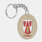 メキシコ国旗を掲げたエンリケスの歴史的盾 キーホルダー (正面左)