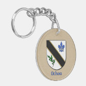 メキシコ国旗を掲げたオチョアの歴史的盾 キーホルダー (正面左)