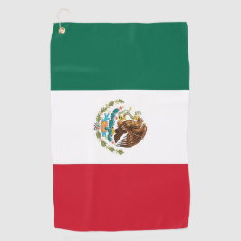 メキシコ国旗を掲げたゴルフタオル ゴルフタオル