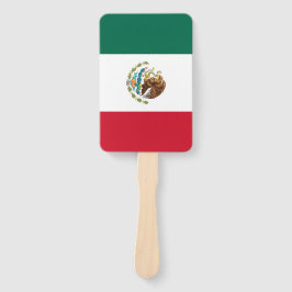 メキシコ国旗を掲げたハンドファンのセット ハンドファン