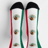 メキシコ国旗を掲げた女性用ソックス ソックス (上部)