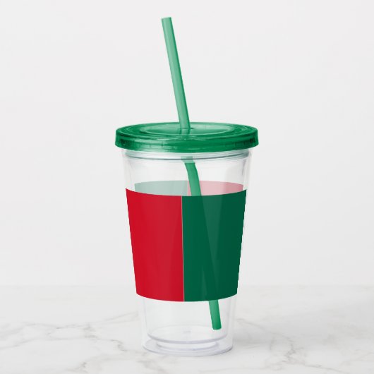 メキシコ国旗を掲げた愛国的なアクリル製タンブラー アクリルタンブラー (左)