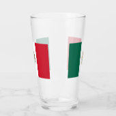 メキシコ国旗を掲げた愛国的なガラス杯 タンブラーグラス (左)
