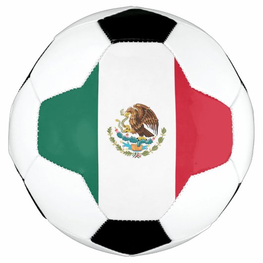 メキシコ国旗を掲げた愛国的なサッカーボール サッカーボール (正面)