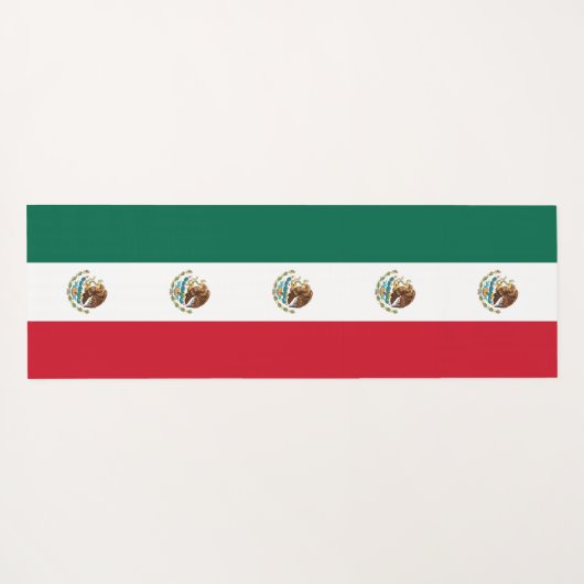 メキシコ国旗を掲げた愛国的なヨガマット ヨガマット (裏面(横))