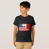 メキシコ国旗アメリカ誇りを持った国旗メキシコルーツ Tシャツ (正面フル)
