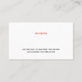 メキシコ国旗カスタムの名刺 名刺 (裏面)