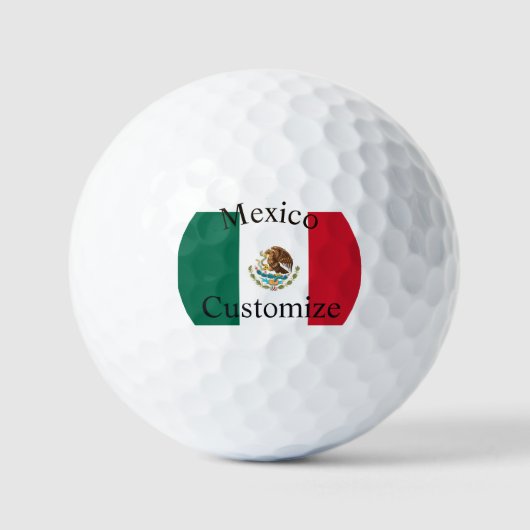 メキシコ国旗サンダーカーブ ゴルフボール (正面)