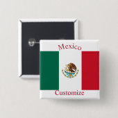 メキシコ国旗サンダーカーブ 缶バッジ (正面&裏面)
