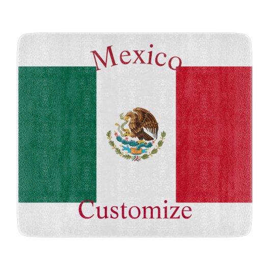 メキシコ国旗サンダーカーヴ カッティングボード (正面)