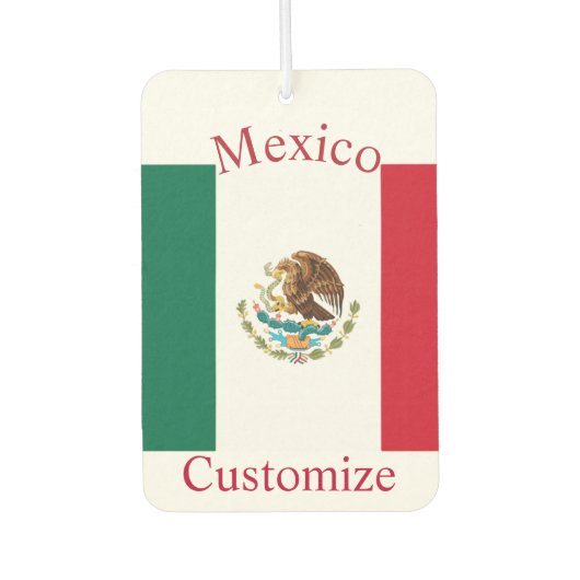 メキシコ国旗サンダーカーヴ カーエアーフレッシュナー (正面)