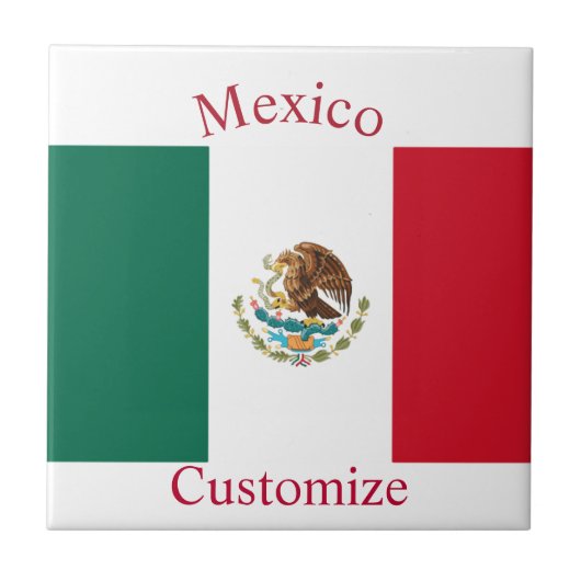 メキシコ国旗サンダーカーヴ タイル (正面)