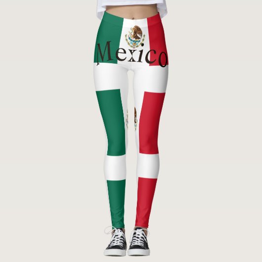 メキシコ国旗サンダーカーヴ レギンス (正面)