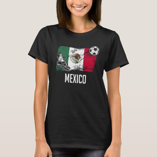 メキシコ国旗ジャージー・メキシコ・サッカー・チーム・メキシコ Tシャツ (正面)