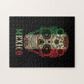 メキシコ国旗スカル ジグソーパズル (横)