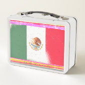 メキシコ国旗デザイン メタルランチボックス (裏面)