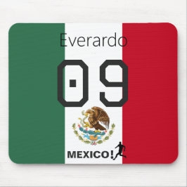 メキシコ国旗デスクトップゴールキックカスタムネーム マウスパッド