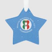 メキシコ国旗ハヌッカエンジェル年名星 オーナメント (正面)
