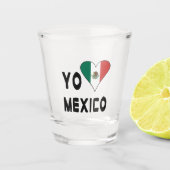 メキシコ国旗ハートがだいすき  ショットグラス (正面)