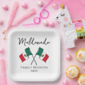 メキシコ国旗ファミリーリユニオン ペーパープレート (パーティー)