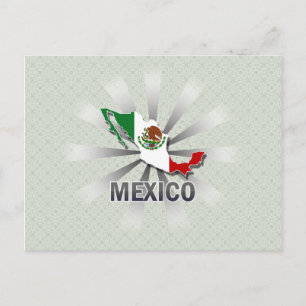メキシコ国旗マップ2.0 ポストカード
