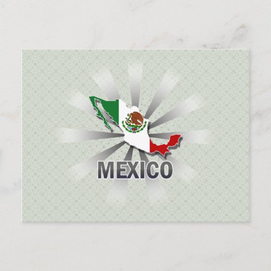 メキシコ国旗マップ2.0 ポストカード (正面)