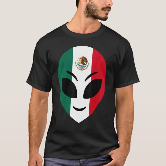メキシコ国旗メキシコエイリアン Tシャツ (正面)