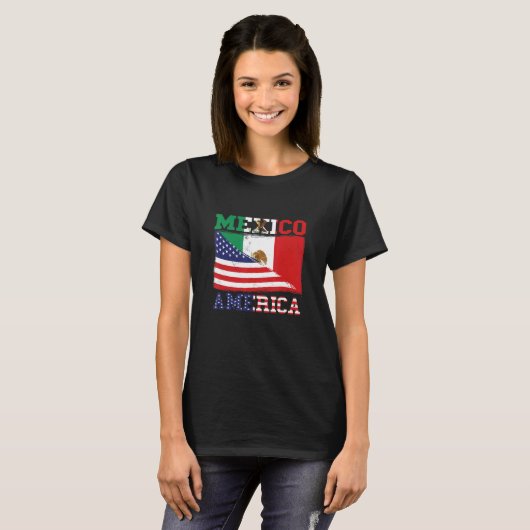 メキシコ国旗メ誇りを持ったキシカン国旗 Tシャツ (正面フル)